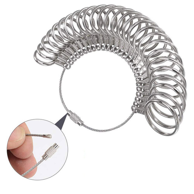 2021 Hot Sale Silver Jewelry Finger Ring Sizer   Tools Gauge Making Tool Set