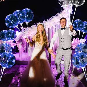 BOBO Ballon Party Decoration Transparent Clear <strong>Balloons</strong> Bubble Globos Con Luces TPU Led Light up BOBO Led <strong>Balloon</strong> With Led Stick - Product Image 4