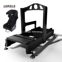 Simulador de conducción real Simulador de carreras Monitor Soporte de montaje Sim Racing Dirección de la cabina y Vitesse para juegos