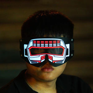 <span class=keywords><strong>Masque</strong></span> pour les yeux <span class=keywords><strong>LED</strong></span> pour fête, <span class=keywords><strong>masque</strong></span> en mousse lumineux pour rave, festival, Halloween, cosplay, accessoires de costume lumineux clignotants, cadeaux - Product Image 5