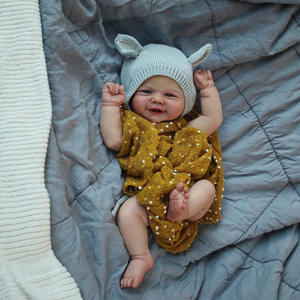 Muñeca Bebé <span class=keywords><strong>Reborn</strong></span> de Silicona de 19 Pulgadas con Gorro de Lana para Niñas, Juguetes, Muñecas Bebé <span class=keywords><strong>Reborn</strong></span> de Silicona de Vinilo Realistas - Product Image 5