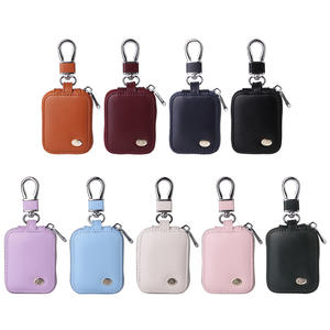 Funda Protectora de Cuero PU para <span class=keywords><strong>Airpods</strong></span>, Funda Universal para Auriculares, Accesorios, Carcasa con Llavero para <span class=keywords><strong>Samsung</strong></span> y Redmi - Product Image 1