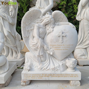 High Quality Angel Monument White Marble <strong>Headstones</strong> and Tombstones