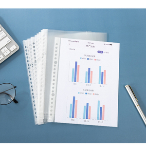 A4 PVC cartella di presentazione 100 pz sacchetto trasparente con 2 3 4 11 fori porta documenti tasca di protezione File per uso scolastico - Product Image 5