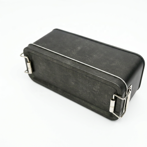 Wholesale Rectangular Double Clasp Tinplate <b>Box</b> Antique Black <b>Metal</b> Tin Can For Pineapple Pastry Biscuit Dessert Gift Packing - Product Image 6