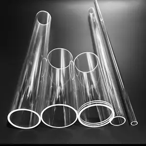 Customized size heat resistant quartz glass cylinder fused silica transparent quartz tubes