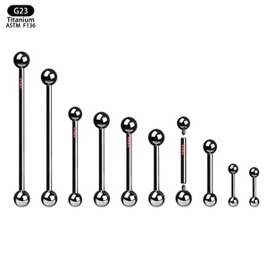 Bijoux de corps en titane G23, boucles d'oreilles à billes ASTM F136 pour piercing de langue, de téton et d'oreille, usage quotidien - Product Image 5