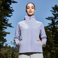 Blouson bomber réversible imprimé pour femme, coupe-vent, imperméable, respirant, à capuche, coupe classique, automne-hiver, avec logo