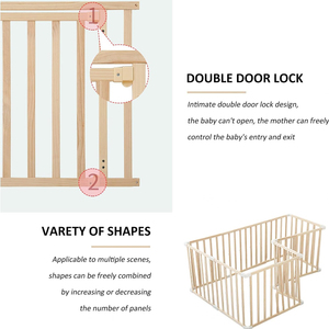 Montessori-Barrière de sécurité <span class=keywords><strong>en</strong></span> <span class=keywords><strong>bois</strong></span> pliable pour bébé, porte d'escalier portable pour enfant - Product Image 6
