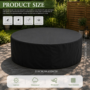 Housse de protection gonflable pour <span class=keywords><strong>spa</strong></span> et bain à remous, en tissu Oxford 420D robuste, imperméable et anti-UV, pour extérieur, avec cordon de serrage au bas - Product Image 3