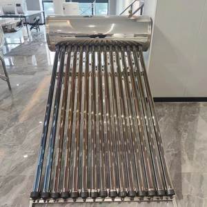 Chauffe-eau <span class=keywords><strong>solaire</strong></span> pressurisé intégré 100L-360L avec réservoir SUS304, tubes sous vide, anode en magnésium et <span class=keywords><strong>chauffage</strong></span> auxiliaire 2KW pour hôtel - Product Image 1