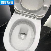 WC suspendu mural monobloc en céramique sans bride, design moderne et compact, pour salle de bain de luxe