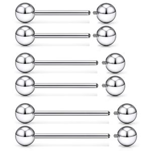 Disponibile: Piercing Industriale Dritto con Filettatura Interna in Titanio F136, Doppia Sfera, per Lingua, Capezzolo, Cartilagine <span class=keywords><strong>G23</strong></span> - Product Image 1