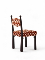 Chaise de salle à manger haut de gamme en bois de frêne massif, style vintage français du milieu du siècle, dossier rembourré en velours, pour la maison et l'hôtellerie