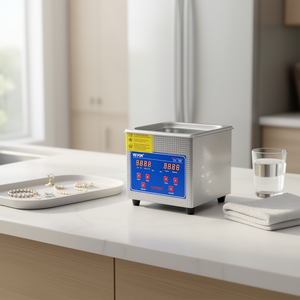 Nettoyeur à ultrasons Vevor 1,3 L 40 kHz avec minuterie numérique, machine de nettoyage de bijoux en acier inoxydable, nettoyeur électrique domestique - Product Image 2