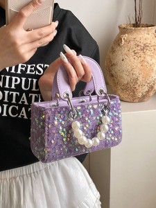 Bolso Mini de Lentejuelas Brillantes para Mujer, Estilo Vintage, Impermeable, de Lujo Ligero, Exclusivo, para Fiestas Nocturnas, de Mano y Hombro - Product Image 4