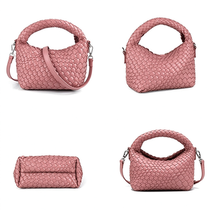 Bolso de mano tejido al por mayor, pequeño, tipo bandolera, con asa superior y correa de hombro desmontable para mujer - Product Image 3