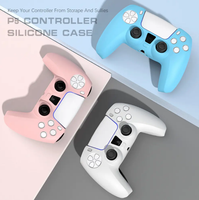 Étui en silicone pliable ultra-fin et élégant COSYU pour manette PS5 DualSense - Conception avec grand port de charge - Sac de rangement protecteur