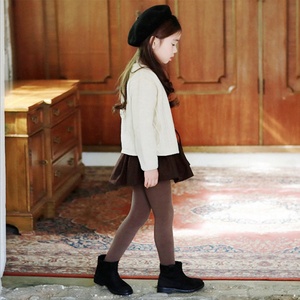 <span class=keywords><strong>Leggings</strong></span> per Bambine Primavera-Autunno 2026, Slim-Fit in Cotone Rivestito in PU, Morbidi e Versatili - Product Image 3