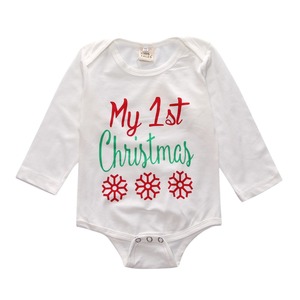 Conjunto de Ropa de Navidad para Bebés, Mono Liso al por Mayor para Niñas - Product Image 3