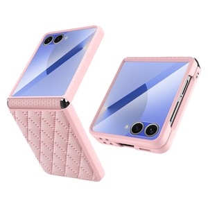 เคสโทรศัพท์กันกระแทกแบบเต็มตัว ยี่ห้อ Huanmin ใช้ได้กับ Samsung ZFlip ลด 30% สไตล์ชาแนล วัสดุ PU - Product Image 5