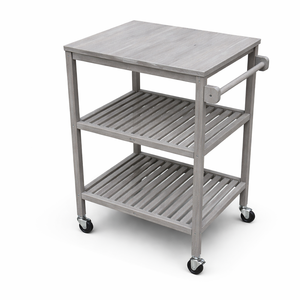 Carrito de Cocina Cuadrado Independiente de Alta Calidad, 520 × 520 × 850 mm, Múltiples Colores, Material de Madera de Acacia y Metal, Estilo Moderno - Product Image 1