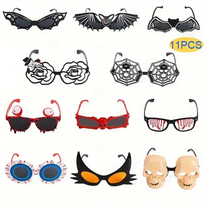 Halloween Funky Skull Eyeglasses Black Cat Eyes <span class=keywords><strong>occhiali</strong></span> da <span class=keywords><strong>sole</strong></span> Spider <span class=keywords><strong>Web</strong></span> insanguinati bulbi oculari <span class=keywords><strong>occhiali</strong></span> per oggetti di scena per feste - Product Image 6