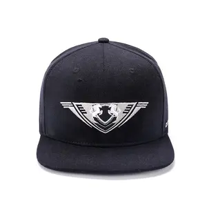 定制的棉质 Snapback 帽 6 面板男性 3D 刺绣 Logo 运动棒球帽帽子