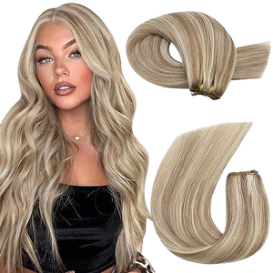 Extensions de cheveux brésiliennes multifonctionnelles, lots de mèches doubles, pour la vente en gros, couleur personnalisée, cheveux humains Remy pour femmes - Product Image 1