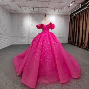 9986 Nouvelle robe de soirée longue à épaules dénudées de couleur unie pour femmes, robe de soirée brodée - Product Image 2