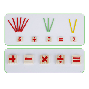 2025 Montessori tongkat matematika mainan alat bantu mengajar tongkat kayu blok bangunan nomor kartu menghitung batang dengan kotak Montessori - Product Image 5
