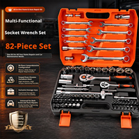 Jeu de clés à cliquet et douilles professionnel 82 pièces pour réparation automobile, outils de boîte à outils pour voiture