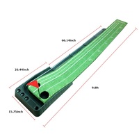 Tapis de golf portable avec retour automatique de balle pour l'entraînement au putting – Facile à transporter