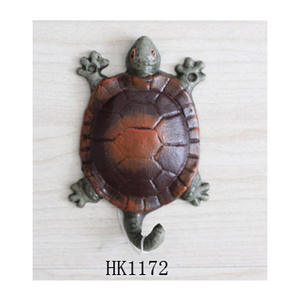 Hand gefertigte Modells chiffe White washed Key 6 "Turtle Decorative Gusseisen Haken - Product Image 1