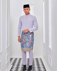 2024 ที่กําหนดเองเสื้อผ้าผู้ชายมาเลย์ปุ่มเสื้อกางเกงยืดหยุ่น<span class=keywords><strong>Baju</strong></span> Melayuมุสลิมอิสลามผู้ชายเสื้อผ้า - Product Image 4