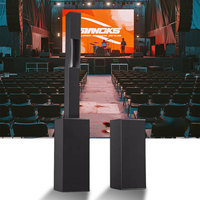 Système audio PA professionnel pour église : Enceinte colonne passive 2 voies 6*5 pouces avec double subwoofer 12 pouces