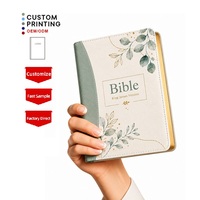 Biblias Mini con Encuadernación Cosida, Versión Completa, Venta al por Mayor y Proveedor, Cubierta de Cuero PU, Borde Dorado, Libro Sagrado