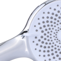 Pommeau de Douche Économiseur d'Eau 4 Fonctions en Plastique ABS Haute Pression avec Finition Chromée pour Salle de Bain et Toilettes