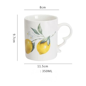 ชุดเครื่องครัวเซรามิกแบบยุโรปลายเลมอน ใช้ซ้ำได้ พร้อมแก้ว ถ้วย จาน ชามอบอาหาร - ใช้กับไมโครเวฟและเครื่องล้างจานได้ - Product Image 2