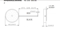 Buzzer Piezo Pasif AC Model JL-153 Berkualitas Tinggi Diameter 13mm*2.5mm dengan Suara Lonceng dan Frekuensi 7.50.5KHz