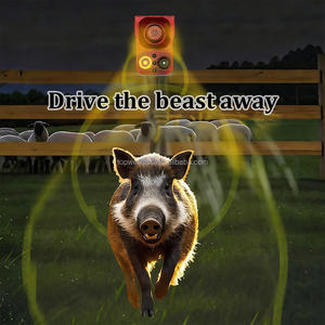 Đèn báo động an ninh năng lượng mặt trời, đèn <span class=keywords><strong>LED</strong></span> cảm biến chuyển động nhấp nháy bằng nhựa để xua đuổi gấu trúc, hươu, chồn hôi, gấu và chó sói - Product Image 3