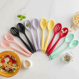 Integrated Food-Grade Silicone <b>Serving</b> <b>Spoon</b> Kitchen Utensils Tableware Mixing Baking Salad Small Dinner Soup <b>Spoon</b> - Product Image 3