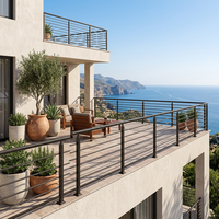 Système de balustrade en aluminium - Design contemporain, résistant à la rouille et léger, garantie de plus de 5 ans