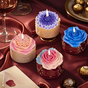 Molde de silicona floral de 4 estilos para velas de rosas, molde de resina para jabón, yeso y aromaterapia, venta al por mayor - Product Image 3