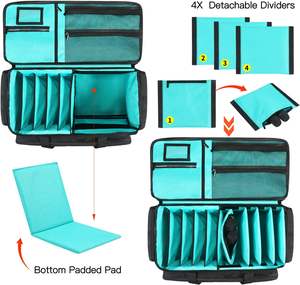 Cable File <b>Bag</b> With Detachable <b>Dividers</b> Dj Gig <b>Bag</b> Cord Organizer Case Laptop Dj Gear Sound Instrument Music Equipment - Product Image 5