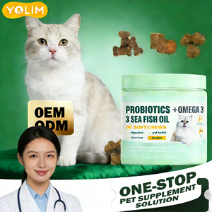 Complément alimentaire probiotique pour chiens et chats, enregistré par la FDA, pour soutenir la santé digestive des animaux de compagnie, complément alimentaire probiotique à mâcher - Product Image 1
