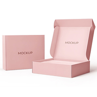 Boîte d'expédition cosmétique rose personnalisée, pliable, pour emballage cadeau de soins de la peau, avec logo personnalisé