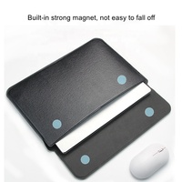 Housse de Protection pour Ordinateur Portable 3-en-1 Multifonction Magnétique en Cuir PU pour MacBook Air avec Support