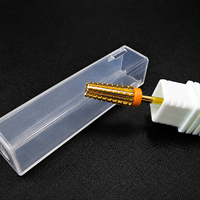 Forets de fraisage pour ongles en acier au tungstène doré 5 en 1 à double utilisation manuelle, carbure multifonctionnel à haute dureté pour une utilisation longue durée