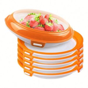 Bandeja Reutilizable con Logotipo Personalizado, Creativa, Libre de BPA, a Prueba de Fugas, Utensilios de Cocina, Bandeja de Almacenamiento para Congelador, Bandejas para Conservación de Frutas y Alimentos - Product Image 1